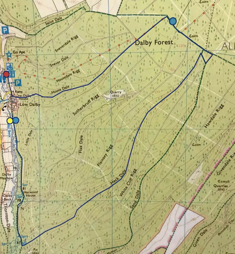 Dalby Dash course map